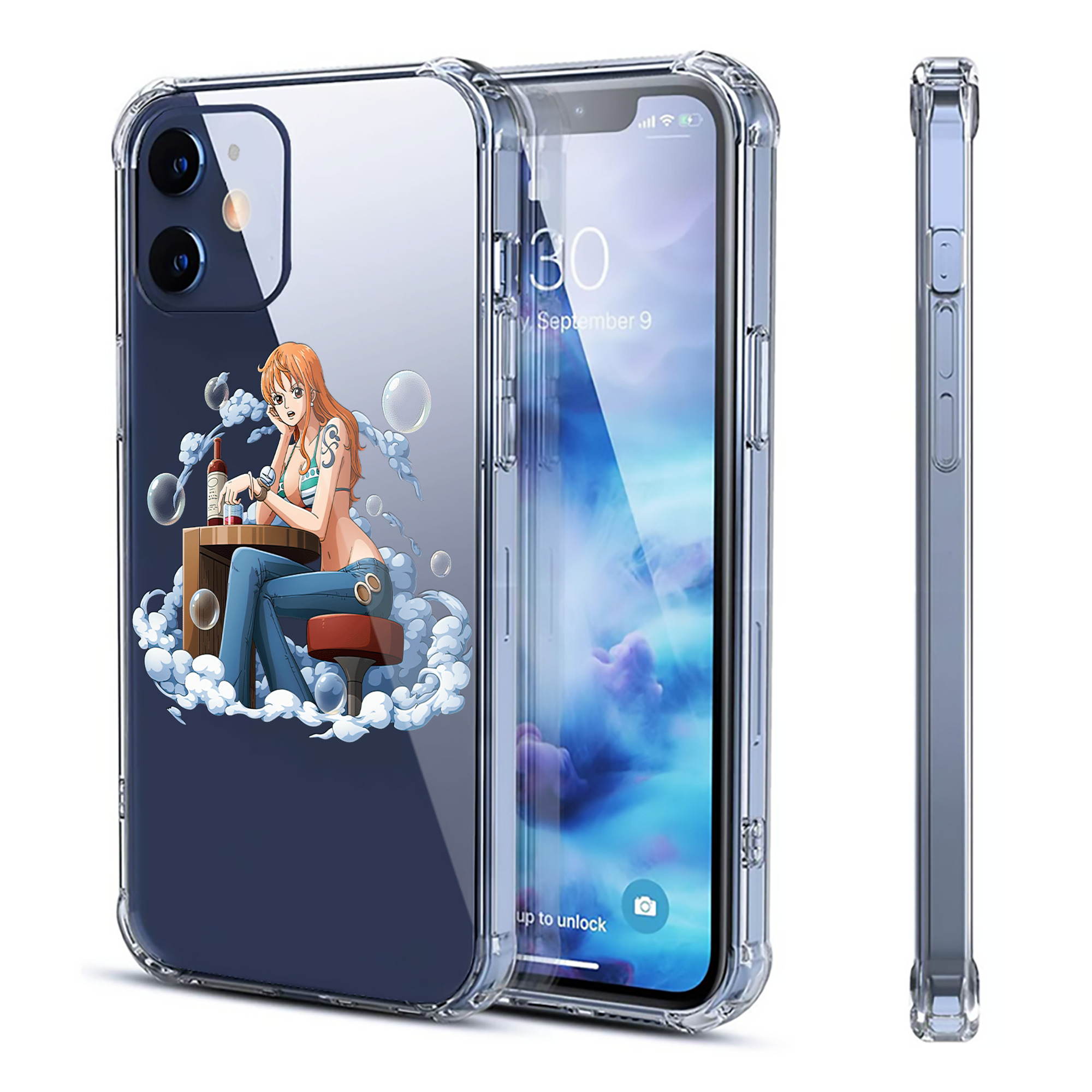 （画像用） ワンピース ナミ ONE PIECE Nami 【iPhone 12シリーズ対応】透明スマホケース（クリアソフトケース）
